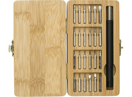 Bambus-Werkzeugsatz Weide Werbeartikel