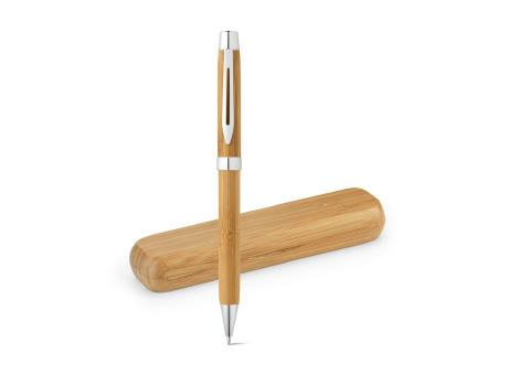 BAHIA. Bambus-Kugelschreiber mit Drehmechanik bedrucken