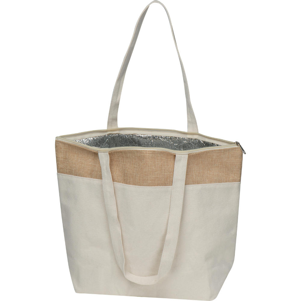 Product image Kühltasche aus Baumwolle und Jute Werbeartikel