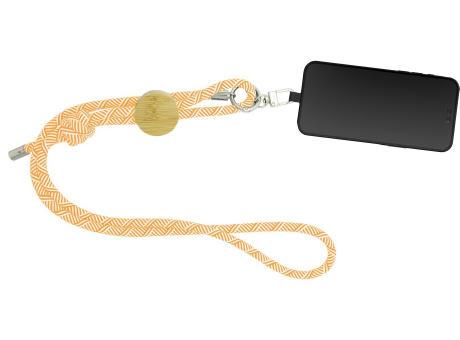 Smartphone-Lanyard 'Madrid', orange RPET Werbeartikel