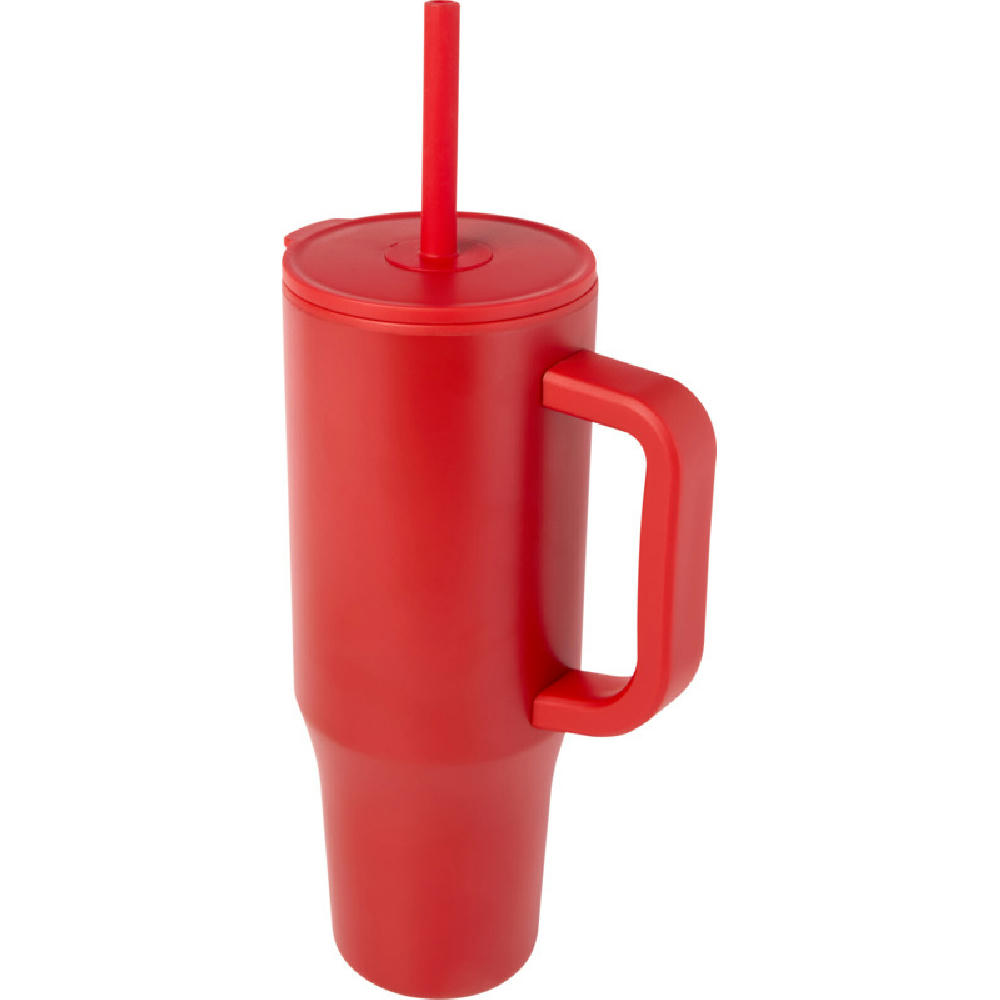 Brady 900 ml RCS-zertifizierter Isolierbecher mit Silikon Trinkhalm Werbeartikel