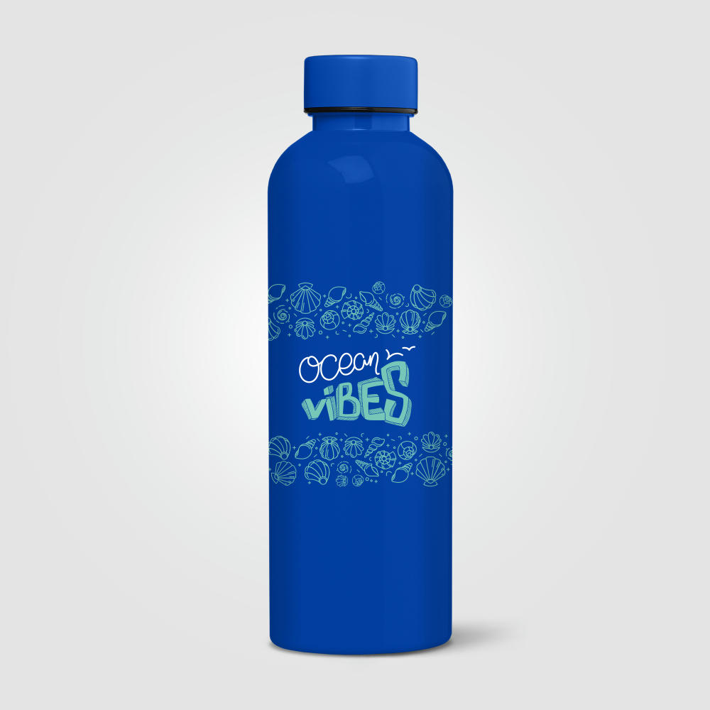 Product image Norden Trinkflasche in glänzender Monochrom-Optik und wasserdicht aus rPET - 680 ml Werbeartikel