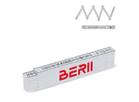 Product image Kalibrierter faltbarer Zollstock 1m Werbeartikel