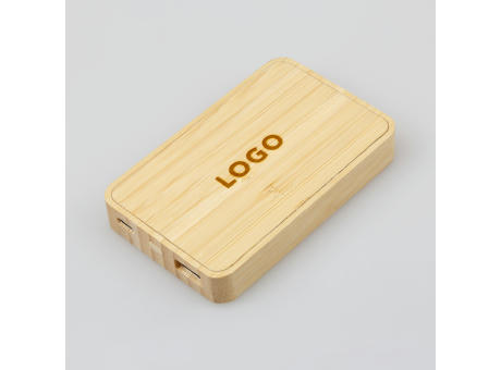 Powerbank Magnetic Bamboo bedrucken