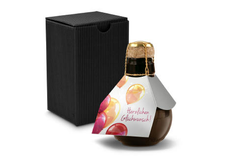 Kleinste Sektflasche der Welt! Herzlichen Glückwunsch - Inklusive Geschenkkarton in Gelb, 125 ml Werbeartikel