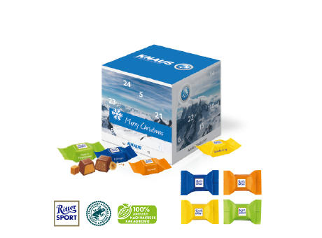 Adventskalender "Cube" mit Ritter SPORT Schokowürfel Werbeartikel