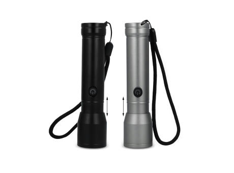 Wiederaufladbare Taschenlampe aus recyceltem Aluminium IPX4 Werbeartikel