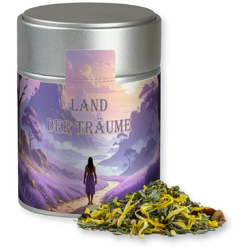 Product image Kräutertee Lavendel, ca. 30g, Metalldose Midi silber Werbeartikel