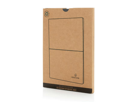 A5 Notizbuch aus GRS recyceltem Leder bedrucken