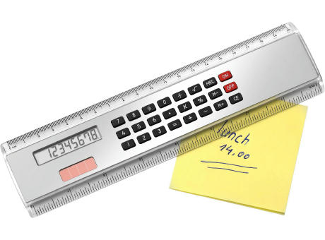 Rechner-Lineal aus ABS-Kunststoff Heather Werbeartikel