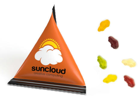 Mini Tetraeder Fruchtgummi Werbeartikel