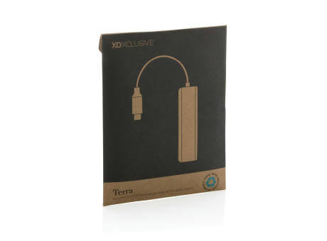 Terra Hub aus RCS recyceltem Aluminium mit HDMI-Input Werbeartikel