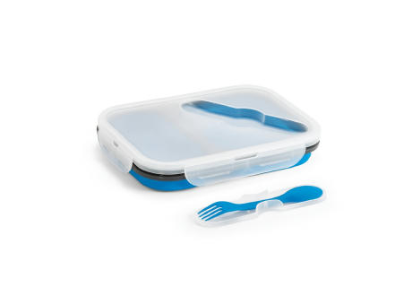 DILL. Faltbare hermetische Frischhaltebox aus Silikon und PP (480 und 760 mL) Werbeartikel