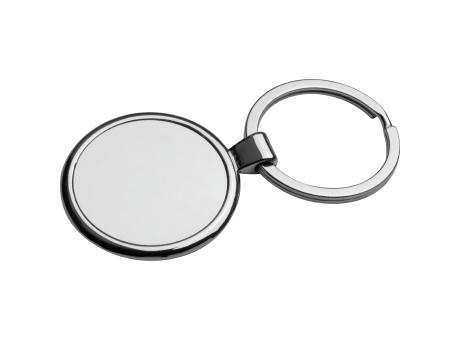 Product image Metall Schlüsselanhänger, rund mit glänzendem Innenteil Werbeartikel