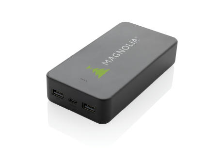 Boostcore 20.000mAh Powerbank aus RCS rec. Kunststoff bedrucken
