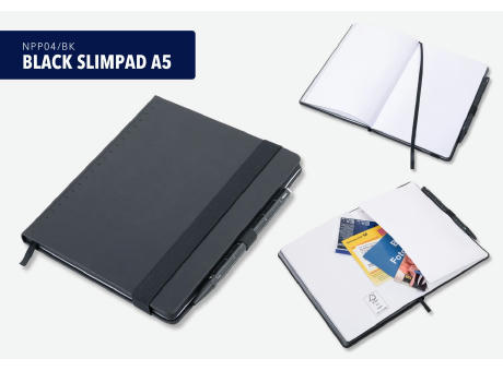 TROIKA Notizblock BLACK SLIMPAD A5 Werbeartikel