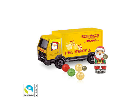 3D Präsent "LKW" mit Fairtrade® Schokolade Werbeartikel