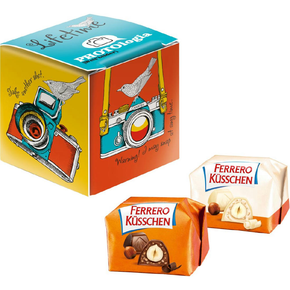 Product image Mini Promo-Würfel mit Ferrero Küsschen Werbeartikel