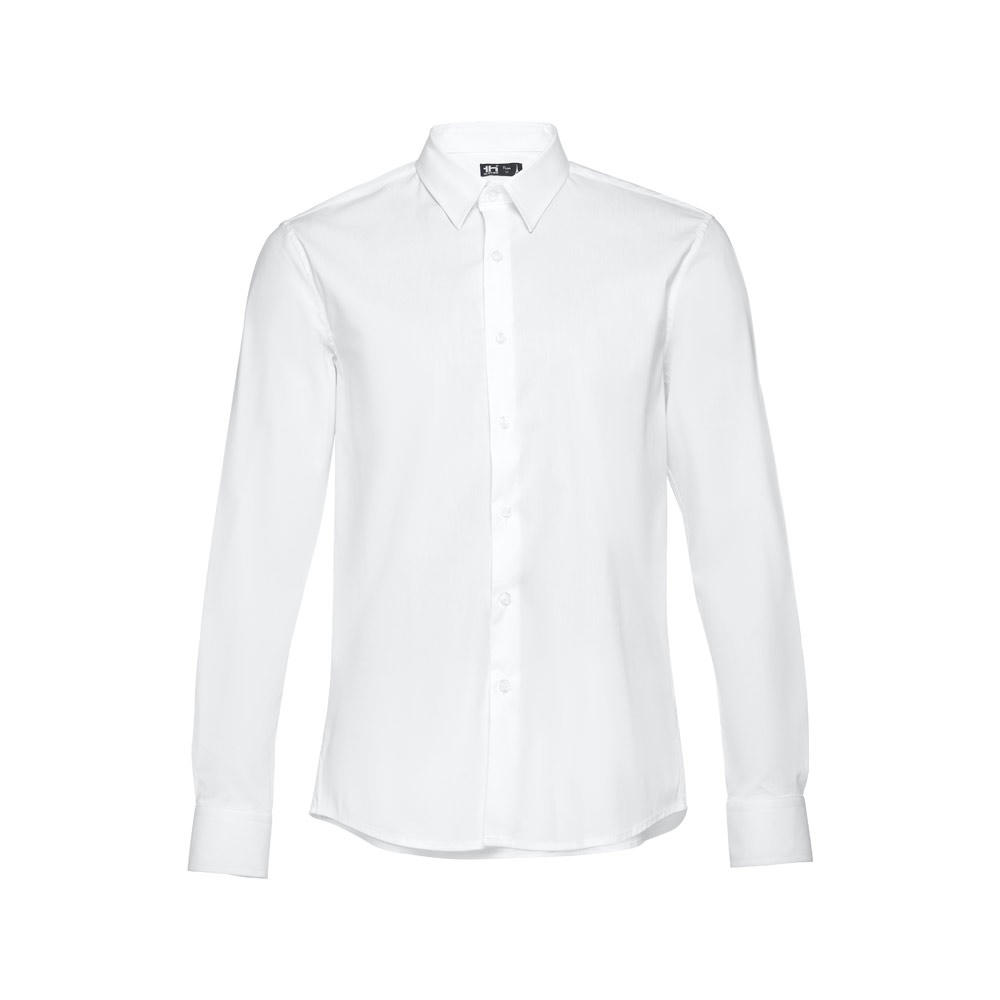 Product image THC PARIS WH. Langärmliges Popeline-Hemd für Herren. Weiße Farbe Werbeartikel