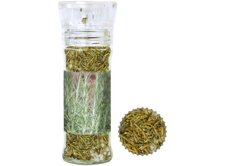 Product image Gewürzmischung Rosmarin-Salz, ca. 65g, transparente Gewürzmühle Werbeartikel