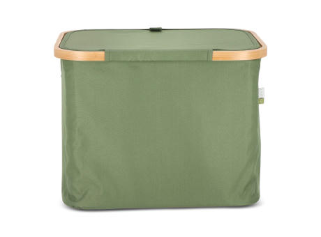 InSideOut faltbarer Korb mit Deckel Sogne 40,5 x 33 x 30cm rPET Werbeartikel