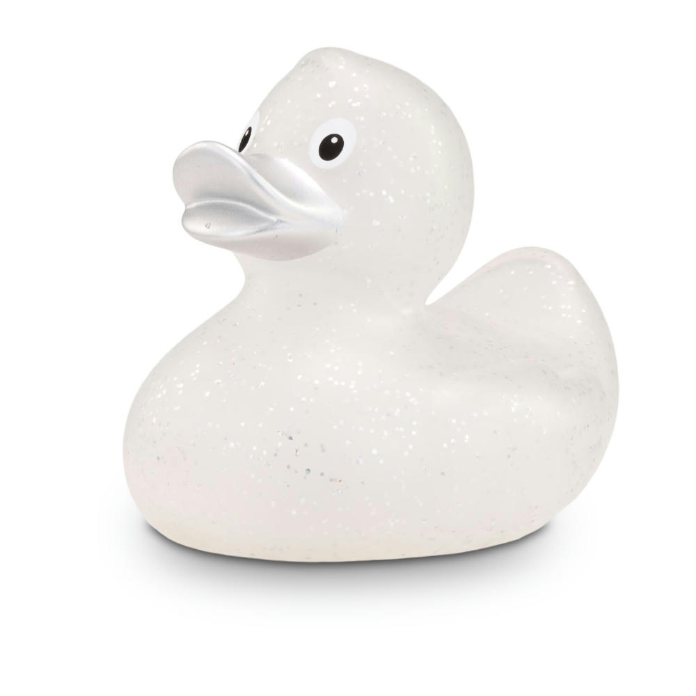 Product image Werbeente Silke Silberglitzer, ca. 8 cm Werbeartikel