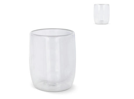 Doppelwandiges Kaffeeglas Marian 230 ml Werbeartikel