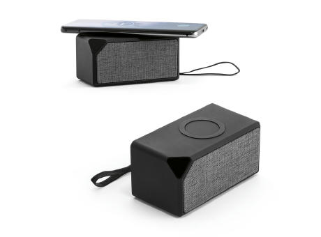 GRUBBS. Tragbarer ABS-Lautsprecher mit kabelloser Aufladung Werbeartikel