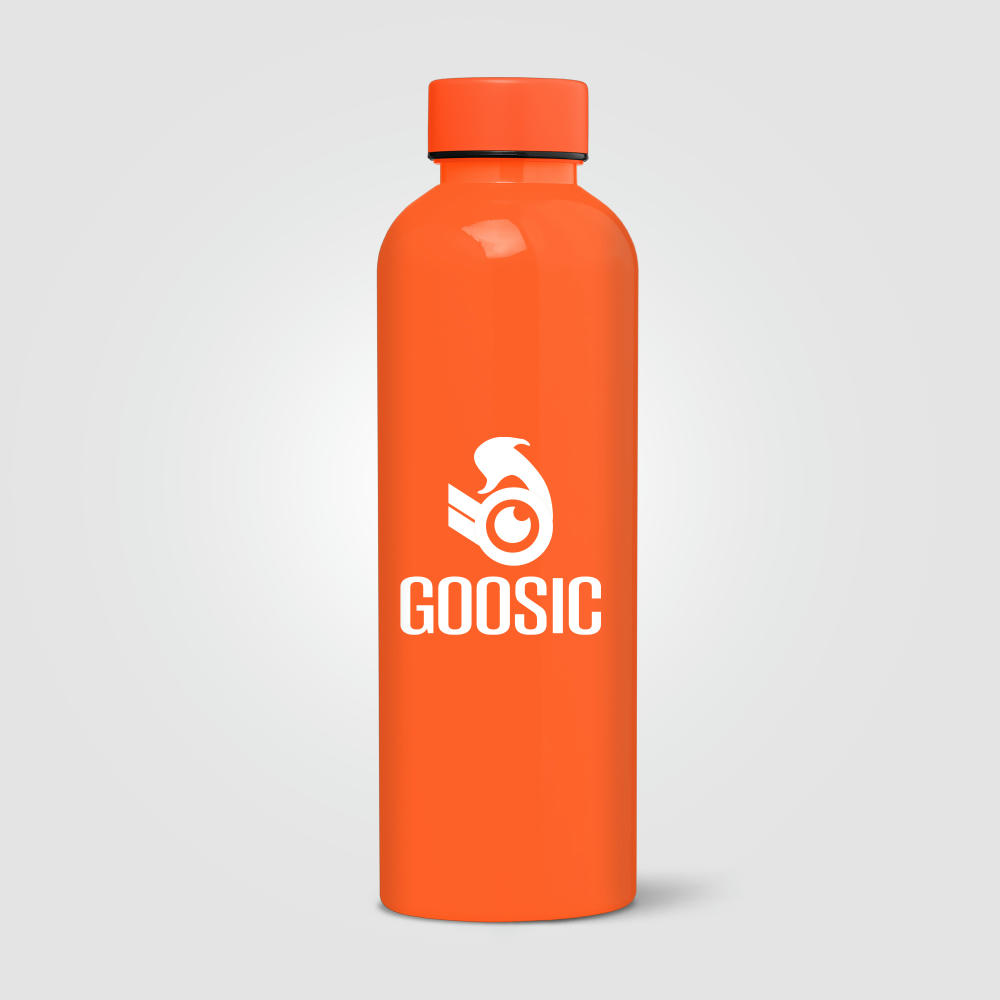 Norden Trinkflasche in glänzender Monochrom-Optik und wasserdicht aus rPET - 680 ml Werbeartikel
