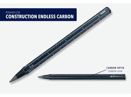 TROIKA Multitasking-Bleistift CONSTRUCTION ENDLESS CARBON bedrucken