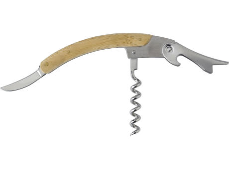 Kellnermesser mit Bambusverkleidung Lenny Werbeartikel