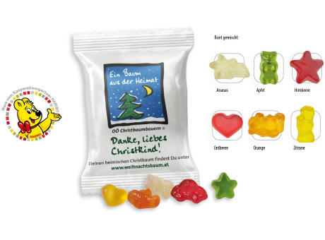 Product image HARIBO Standardformen Werbetüte, 10 g, Inhalt: HARIBO Weihnachtsmix bedrucken
