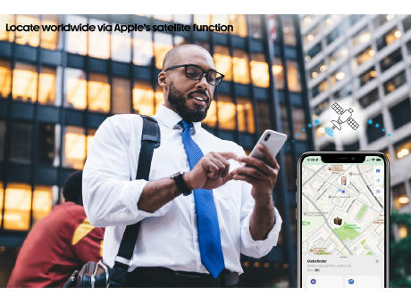 Globefind RCS rPolyester Anhänger mit weltweiter Ortung Werbeartikel