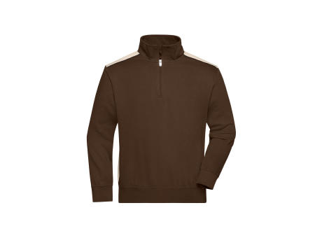 Workwear Half-Zip Sweat - COLOR - - Sweatshirt mit Stehkragen, Reißverschluss und Kontrasteinsätzen bedrucken