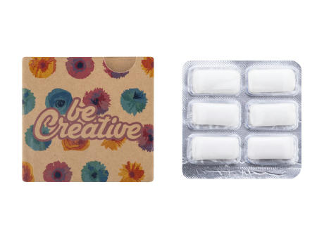 Individuell bedruckbarer Kaugummiblister CreaChew 6 Eco Werbeartikel