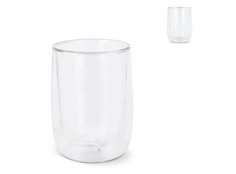 Doppelwandiges Kaffeeglas Marian 320 ml Werbeartikel