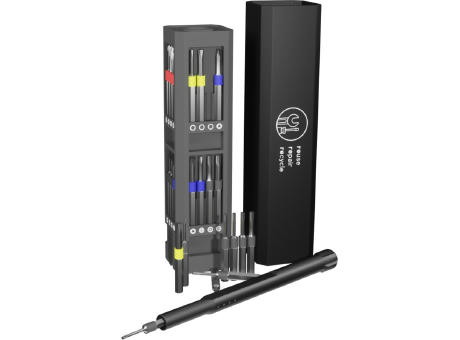 SCX.design T20 30-teiliges Schraubendreher- und Reparaturset im Aluminiumkoffer Werbeartikel