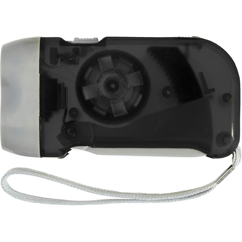 LED-Dynamotaschenlampe aus Kunststoff Tristan Werbeartikel