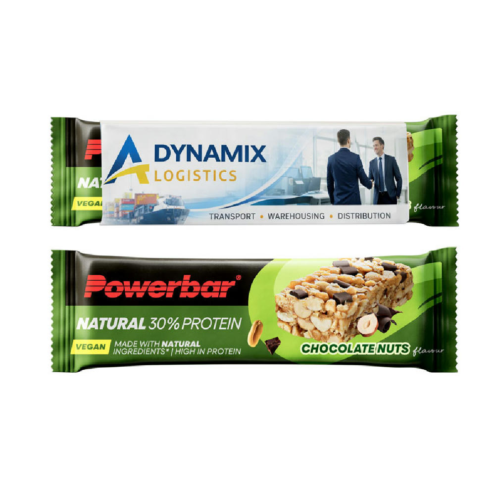 Powerbar im Werbeschuber- Natural Protein VEGAN Werbeartikel