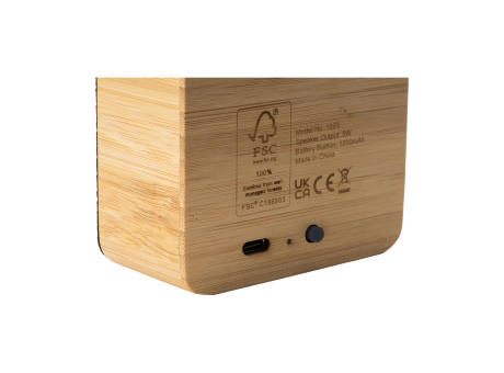 Sonido 5W Bamboo Wireless Speaker Werbeartikel