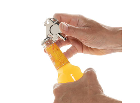 Product image 3-in-1 Schlüsselring aus RCS rec. Zinklegierung bedrucken