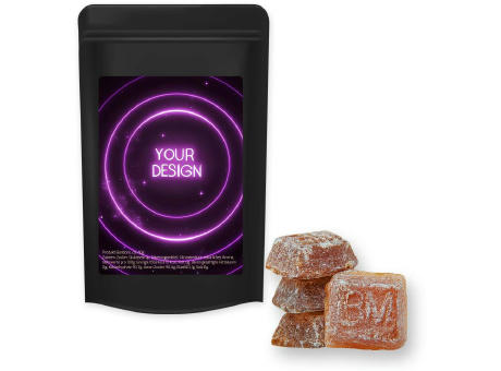 Product image Bayrisch Malz Bonbons, ca. 80g, Standbeutel Midi schwarz Werbeartikel