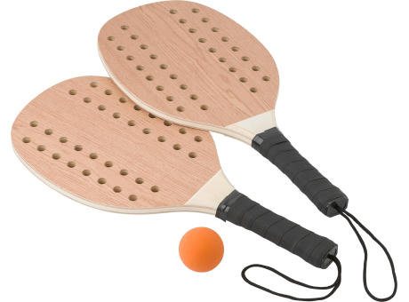 Tennisset aus Rosenholz Sergio Werbeartikel