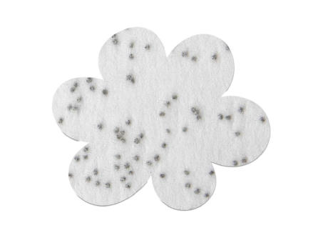 Samenpapier im Klappkärtchen - Blümchen Werbeartikel