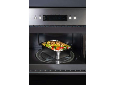 WAVE Mikrowellenfähiger Edelstahlcontainer 1250 ml Werbeartikel