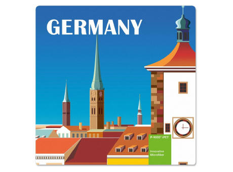 POLYCLEAN rPET Displaytuch 20x20 cm im Papieretui, All-Inclusive-Paket  Werbeartikel