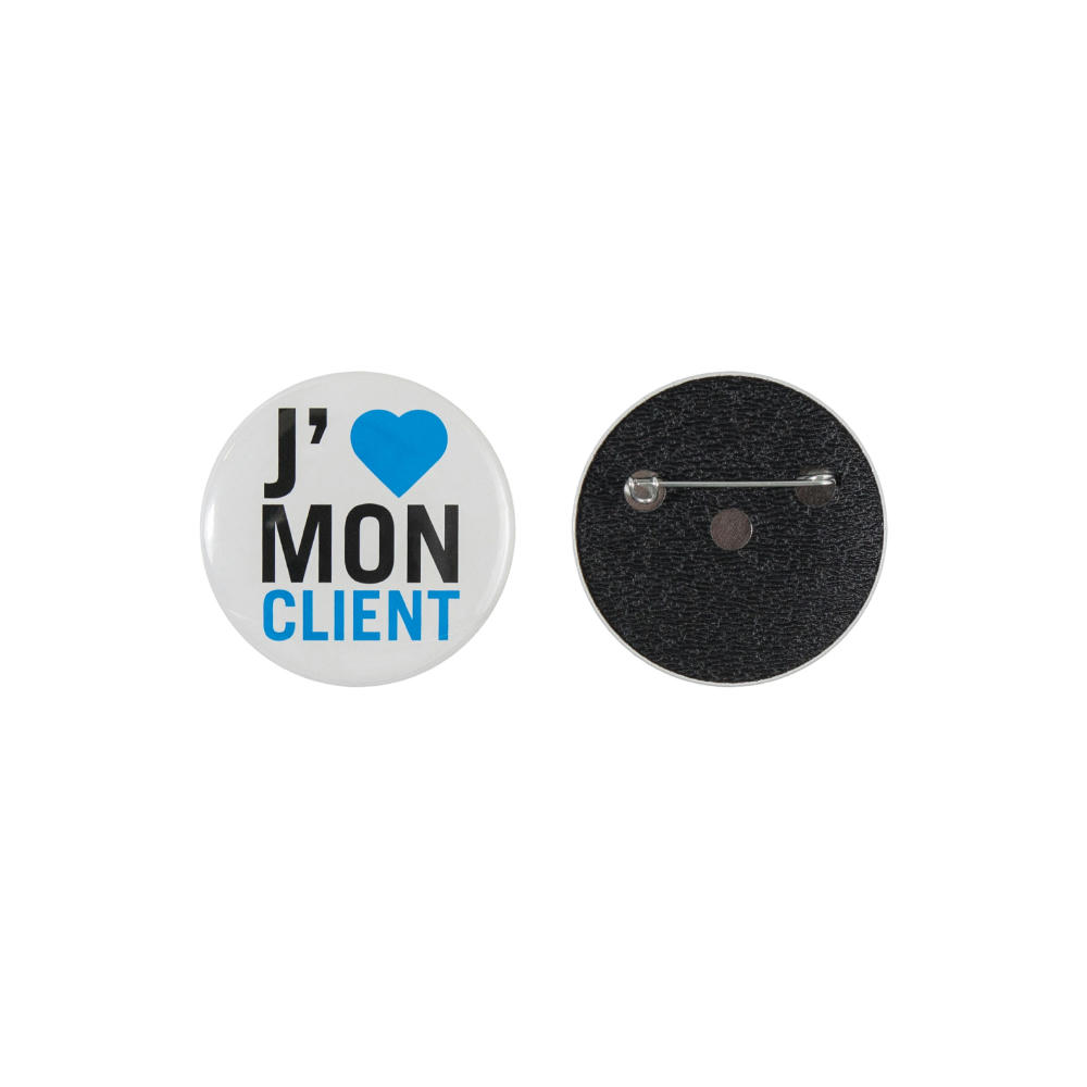 Product image Metallbutton 50mm mit doppelt gesicherter Nadel Werbeartikel