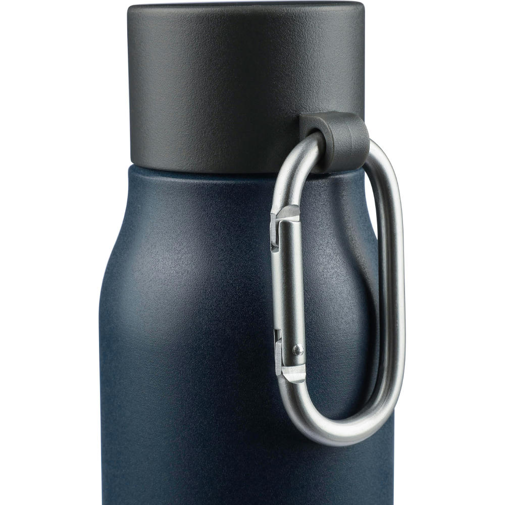 Doppelwandige Trinkflasche aus recyceltem Edelstahl (600 ml) Cassian Werbeartikel