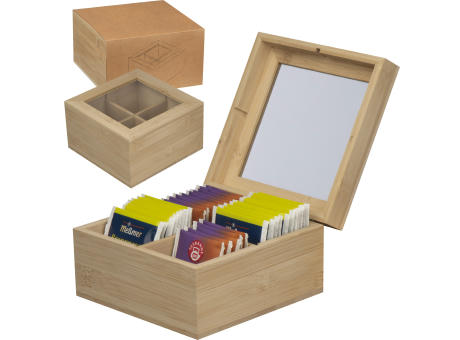 Product image Teebox aus Bambus für 40 Teebeutel Werbeartikel