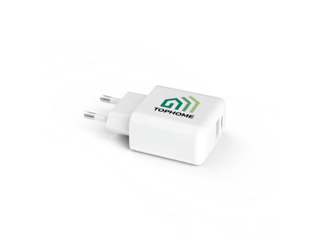 USB Netzstecker Duo Werbeartikel